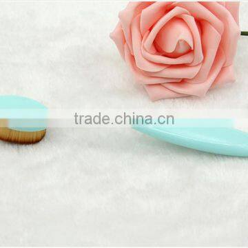 oval toothbrush style foundation brushes set with green handle for gift