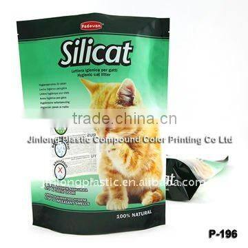 1.8kg stand up plastic bag for cat litter