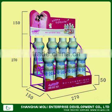 ML-11058 Beautiful steel displays for carbonated drinking/Promotion supermarket bottle display