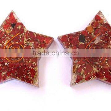 Red Jasper Chakra Orgonite Pentagram Star