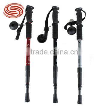 Wholesale or retail 110cm four shock absorbers rubber handle shank Alpenstocks ultralight aluminum crutches canes