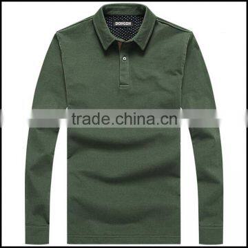 new design Thailand quality dry fit top long sleeve polo t shirt for men