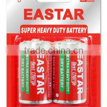 Cheap price D size R20 red cap battery um1