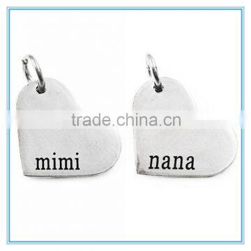 Mimi / Nana Heart Stainless Steel charms