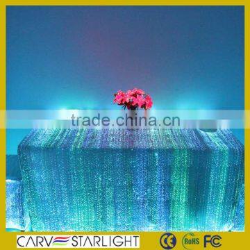 Wholesale Fiber Optic Luminous Light Fitted Banquet Table Cover photo-5