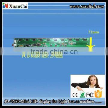 Ultra-thin P3-7X80 Mini Single Line LED Message Display/ Screen/panel/board photo-4