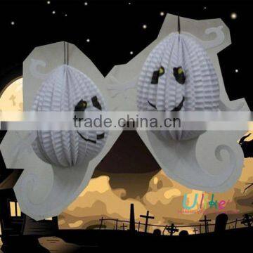 China Manufacturer Hallowene Folding Colorful Paper Lantern Spider And Pumpkin Pattern Halloween Lantern for holloween supplies