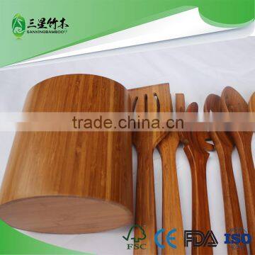 different style bamboo salad tube spoon set