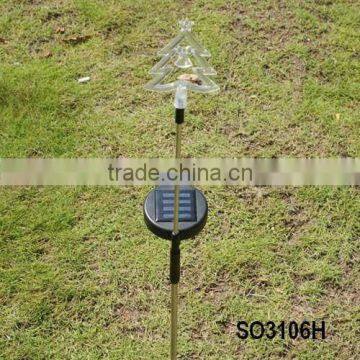 Plastic christmas tree solar garden stake light SO30106H