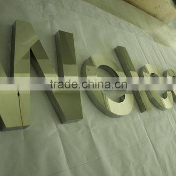 Anti-rust polished stainless steel silver alphabet mirror letters