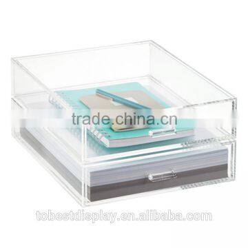 Customized clear acrylic office paper tray, office tray, file tray office file letter tray