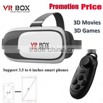 2nd Gneration Google 3D Virtual Reality VR Box Glasses Cardboard+Game Controller