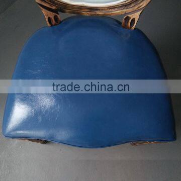 Classic Leather Armless Dining Chair/Wooden Dining Chair/Louis Solid Wooden Dinner Chair photo-5