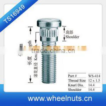 45mm length wheel knurl studs heavy wheel stud