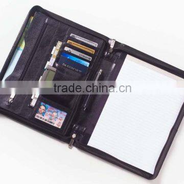 A4 leather portfolio folder, Leatherite Executive Folder, leather a4 conference folder black