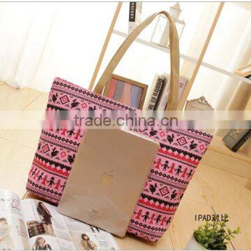 Leisure Fashion Printed Canvas Beach Bag;Waterproof Large Tote Beach Bag/beach Tote Bag photo-6