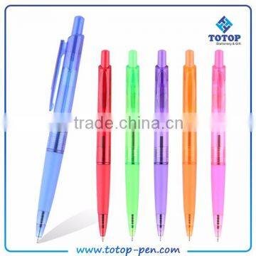 transparent colored advertising printed plastic pen