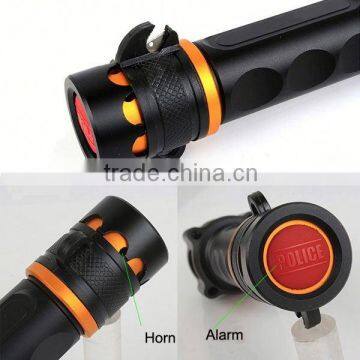 1196 Function 4 In 1-Alarm/Window Breaker 10W XML T6 Aluminum Material Led Flashlight photo-4