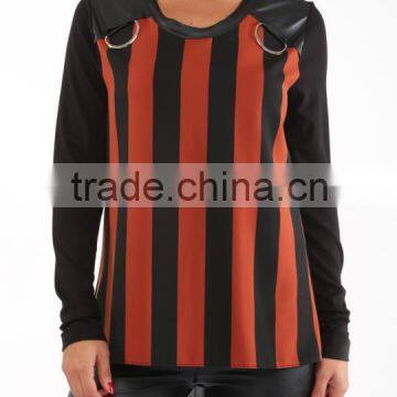 long sleeve blouses with stripes 2015/2016 made in Turkey