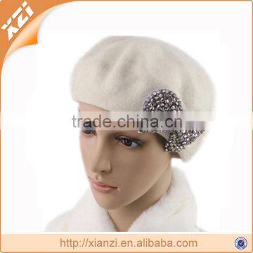 Fake diamond wool beret civilian berets