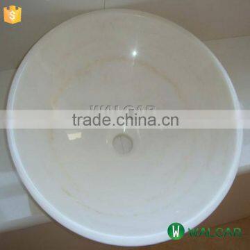 Natural Stone Vessel White Marble Stone Bowl Vessel