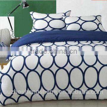 100% cotton new designed most comfortable knitted geometric printing 4piece sheet set