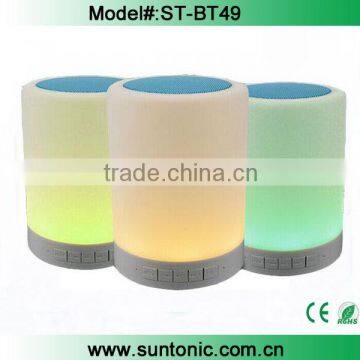 Portable Multifunctional Bluetooth Speaker with Smart Touch LED Mood Lamp