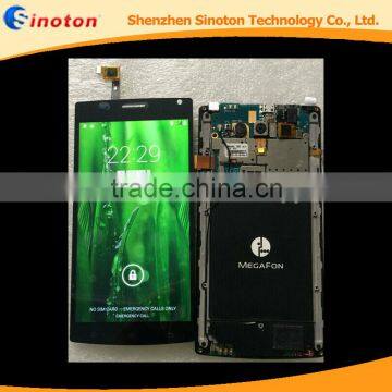 Wholesales new smartphone lcd touch for MegaFon Login MFLoginPh touch assembly(touch+lcd)