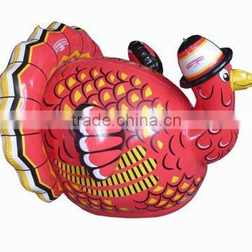 PVC Inflatable water toy for kids,red turkey toy for kids with high quality,inflatable pool toys indoor