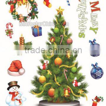 Happy Christmas Santa Claus words wall sticker home decoration Chirstmas party window No glue static stickers decoration                        
                                                                                Supplier's Choice