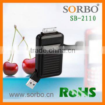 SORBO Wholesale Mini Portable Charger for Phone Strong Power Solar Mobile Phone Charger with Emergency LED Flashlight