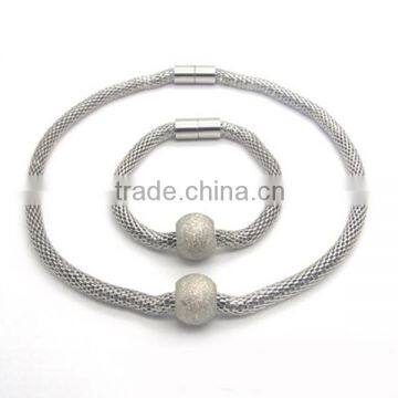 Fashion wholesale stainless steel jewelry sets include necklace&bracelet