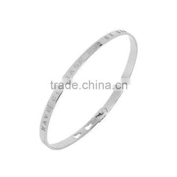 Memories Bangles With Customize Design Word 'HAVE COURAGE TO BE KIND' With 4mm/7mm Width