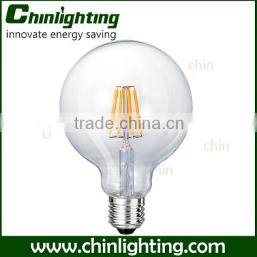 decorative carbon filament lamp 6w g95 vintage led light filament bulb g95 e27 large led filament bulb g95 e275