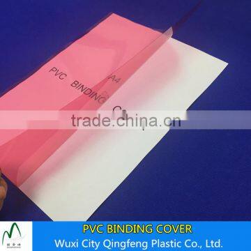 Red Color A4 Thermal Book Binding Cover Sheets 0.15mm 0.18mm 0.19mm 0.20mm Transparent PVC Sheet