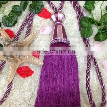 2016 Hot Sale Modern Curtain Tassel Tiebacks ,crystal Curtain Tieback Hooks