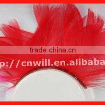 Pretty Red Feather Eyelash Fancy Feather Eyelashes Wholesale For 2013