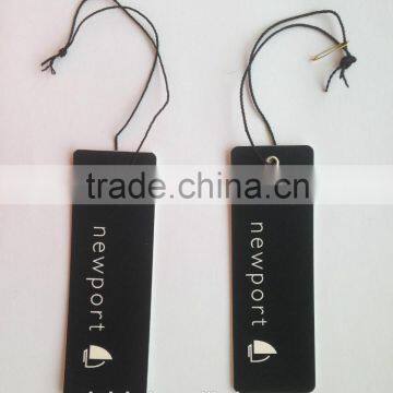 a set of hangtag with polyester string and pin