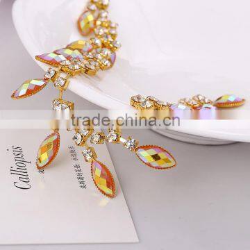 Metal Cup Strass Chain Crystal Shaped Marquise Rhinestone Trim Chain for Wedding Dresses photo-3