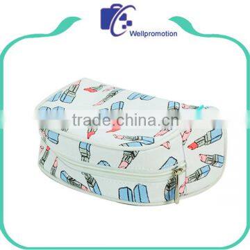 Wholesale Luxury Canvas Cosmetic Bag Bulk Makeup Bag for Girls photo-3