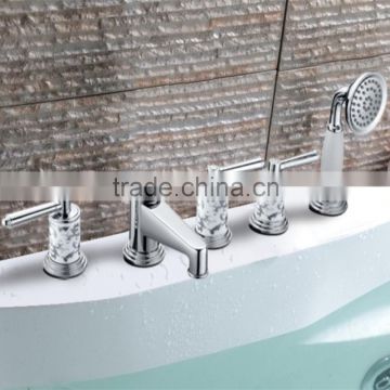 Brass Hot and Cold Bathtub Mounted Pull Out Faucet BHF004A