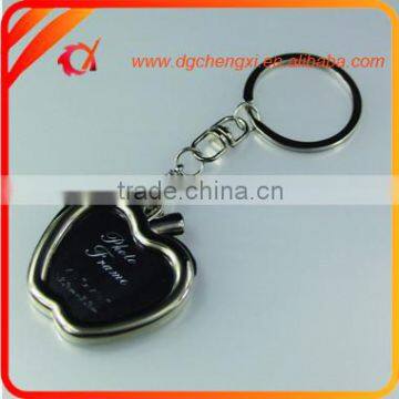 apple shape photo frame key chain for Mother's Day Gift