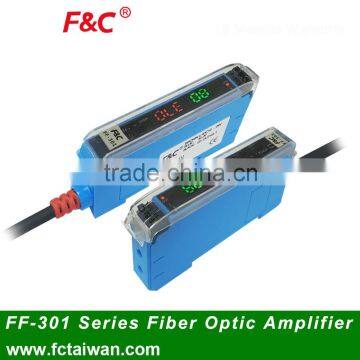 16us NPN 12-24V digital display fiber optic amplifier