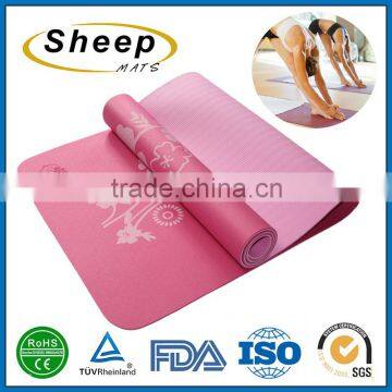 Wholesale tpe cartoon fabric yoga mat manufacturer