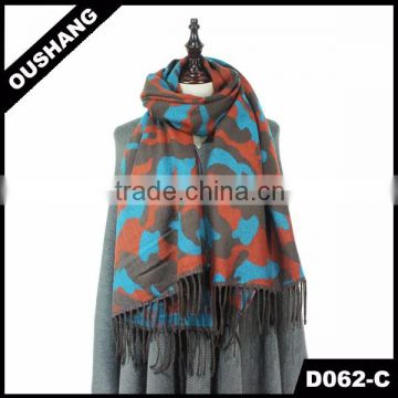 D062-C Scarves Camouflage Pattern Shawls Winter Scarf