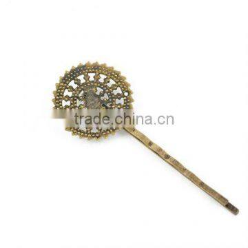 Traditional sun round metal cheap Barrettes for girls