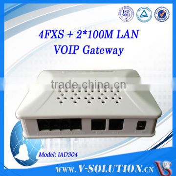 Voip Analog Telephone Adapter 1Wan 1Lan 4FXS Port RJ45 to RJ11 ATA SIP and IMS SIP VoIP Gateway