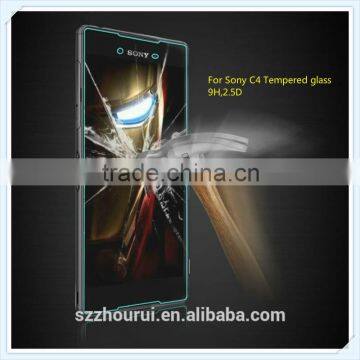 9H,2.5d premiun tempered glass screen protector for Sony C4,9H,2.5D, tempered glass screen protector