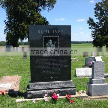 Customized Polished China Black Granite Monument photo-3