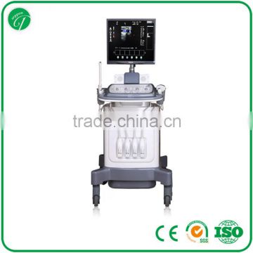 High-class hospital equipment 3d color doppler trolly ultrasound machine